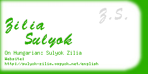 zilia sulyok business card